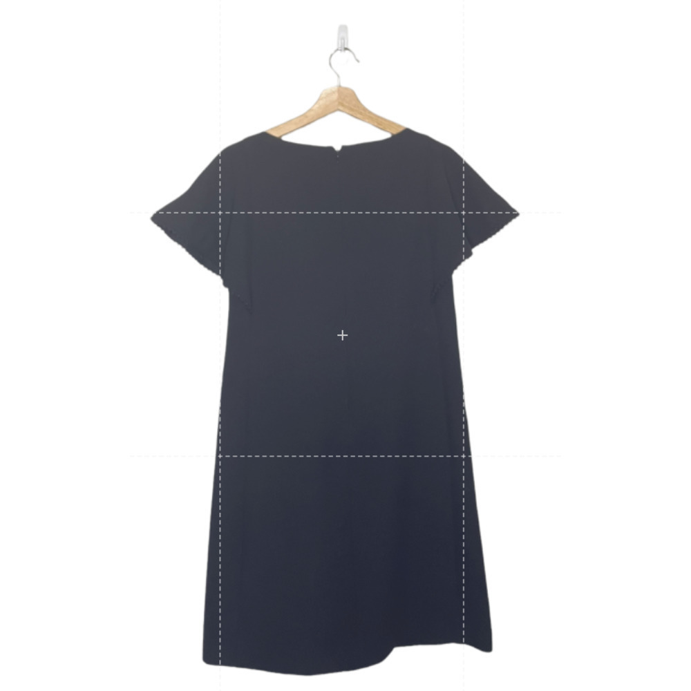 𝅺loft Dress Black Mini Dramatic Sleeve Embellished Batwing Scoop Neck Size‎ 2 - Picture 10 of 12